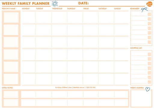 Weekly Planners (A3) - Singles